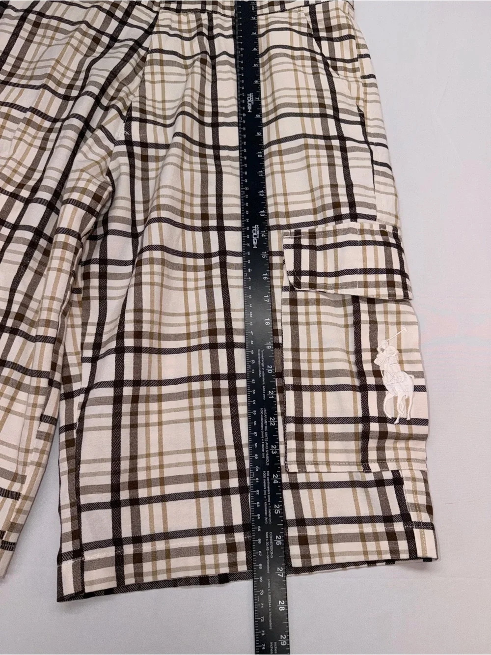 Polo Ralph Lauren Plaid Cargo Shorts Big Pony Men’s 40